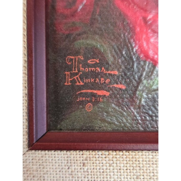 Thomas Kinkade "A Perfect  Red Rose" 10" x 12" Framed Signed Authenticity - Picture 3 of 11
